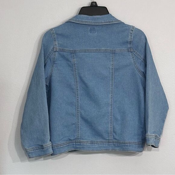Disney | Girls Lt Wash Blue Denim Elsa Frozen Jean Jacket Snap Closure Size 10 - Picture 2 of 16